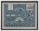 Ocean Blue Astronomy Plate I, Pewter Shadowbox
