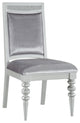 ACME Maverick Side Chair, Set-2, Fabric and Platinum