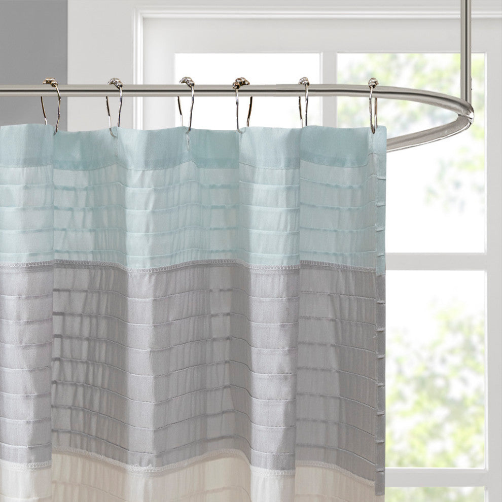 Madison Park Amherst Faux Silk Shower Curtain