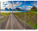 "Peaks and Fjords Panoramic View" Wall Art, 3 Panels, 36"x28"