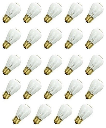 24 Pack Sunlite Incandescent 11 Watt S14 Sign 80 Lumens Clear Light Bulb