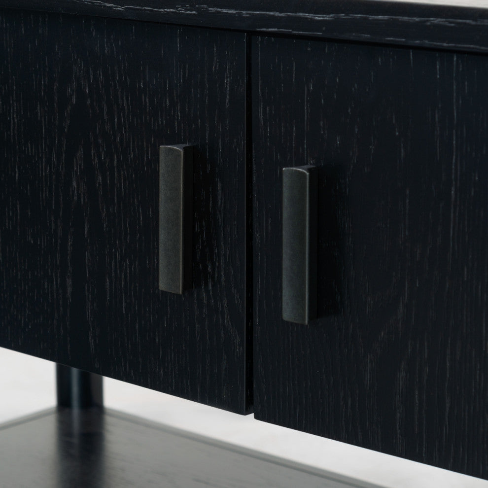 Safavieh Couture Jaylessa Wood 3 Door Tv Stand, Black