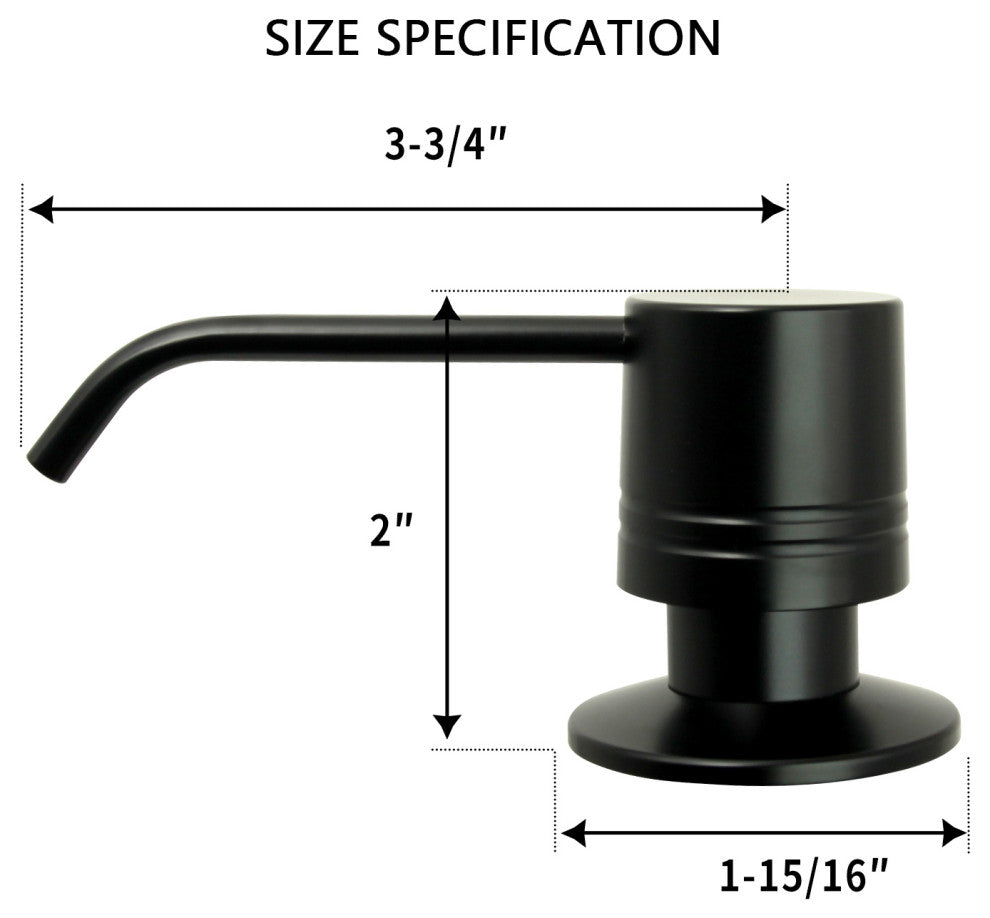 Built, Copper Soap Dispenser Refill from Top With 17oz Bottle, Matte Black