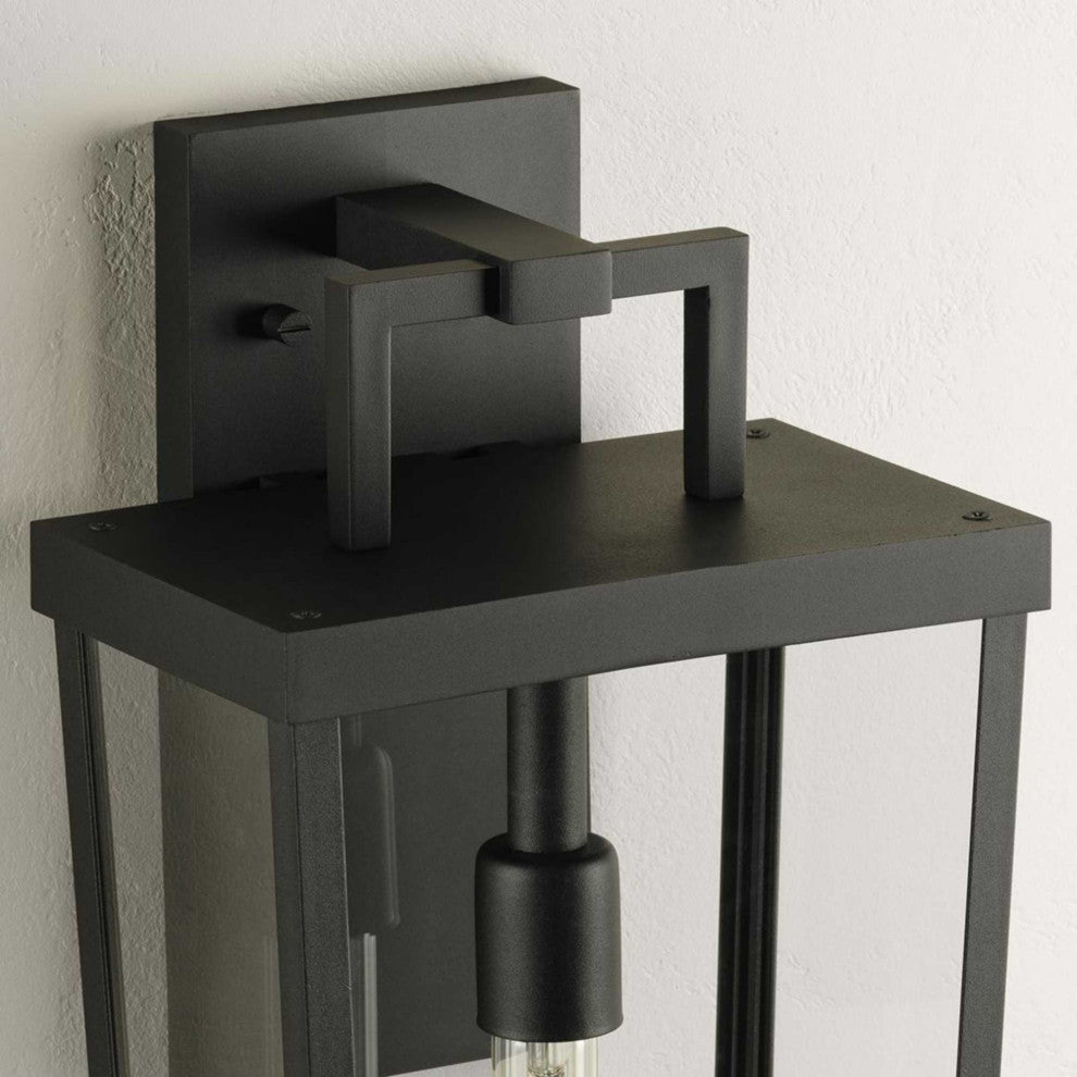 Tryon One-Light Black New Traditional Outdoor Wall Lantern, 9.5x7x24"