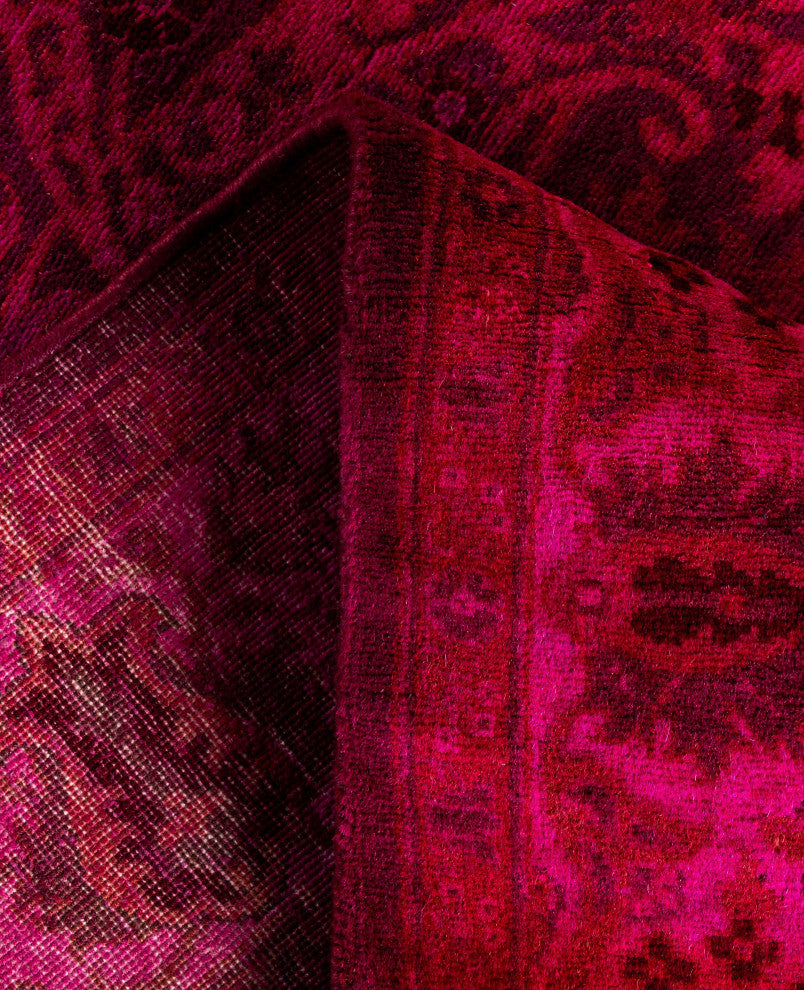 Overdyed One-of-a-Kind Hand-Knotted Area Rug Purple, 3' 1" x 14' 10"
