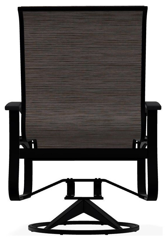 Belle Isle Sling Outdoor Swivel Rocker, Smoke/Black