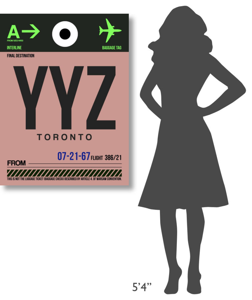 "YYZ Toronto Luggage Tag 2" Fine Art Print