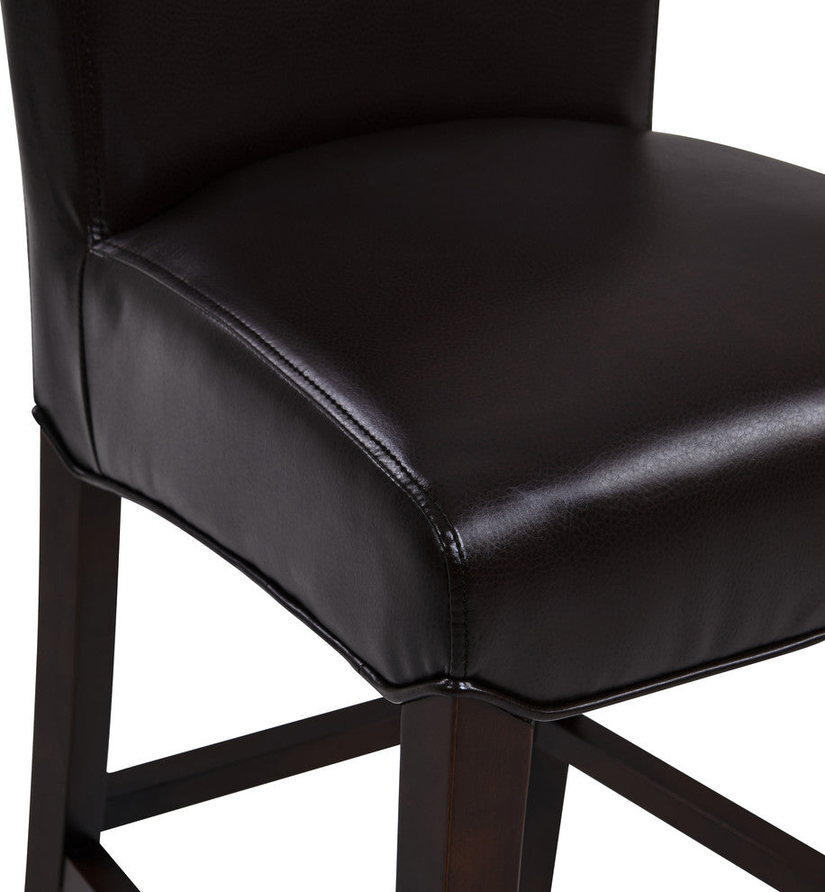 Milton Fabric Stool, Coffee Bean, Counter Stool, Bonded Leather