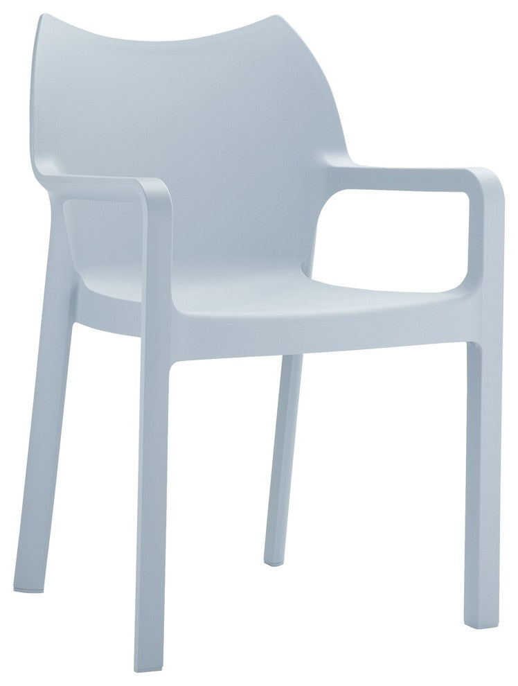 Compamia Diva Outdoor Dining Armchair, Set of 2, Silver