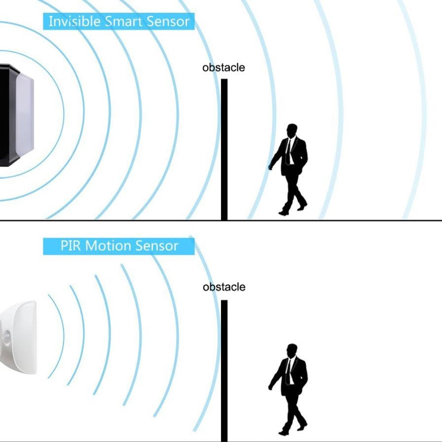 Invisible Motion Activated Wall/Ceiling SMART LED Light, EE112WMC-Series, Black