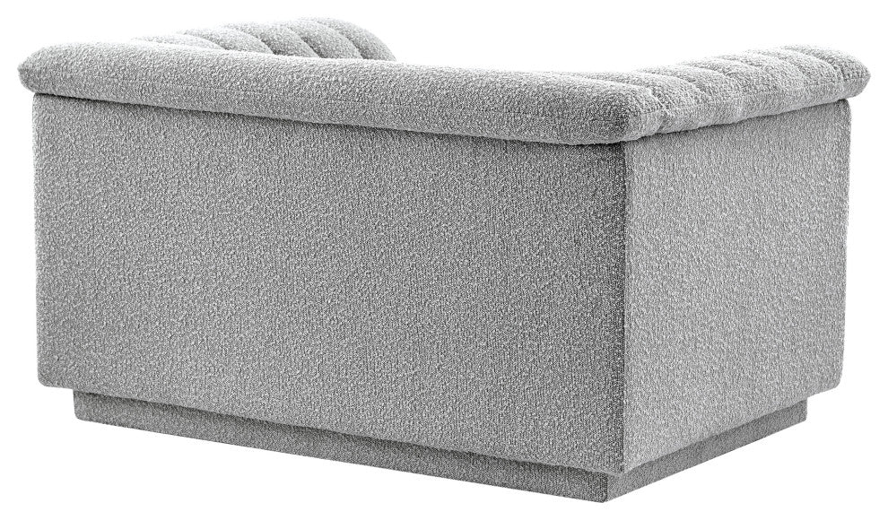 Cascade Upholstered Set, Grey, Boucle Fabric, Chair