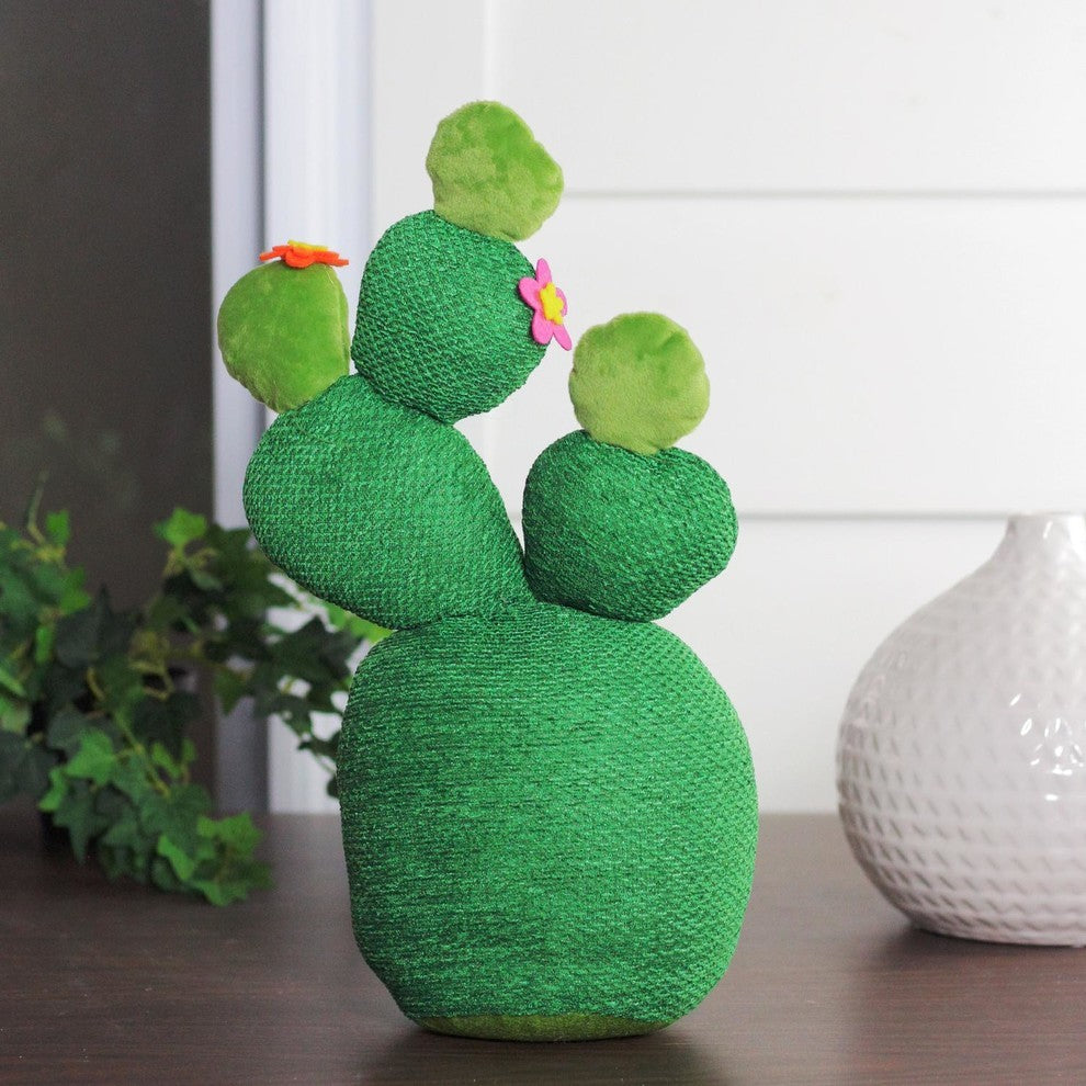 15" Plush Artificial Cactus Plant Table Top Decoration