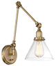 Drake 1-Light Adjustable Sconce, Warm Brass