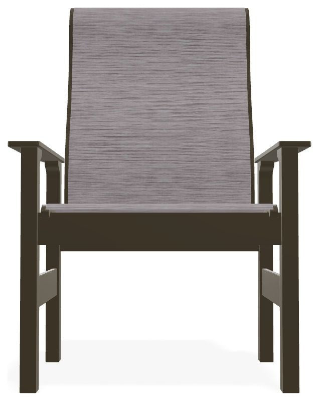 Leeward Sling Outdoor Armchair, Fossil/Beachwood