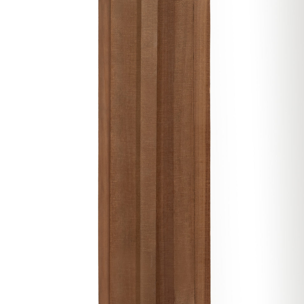 Wood Frame 24x36" Wall Mirror, Brown