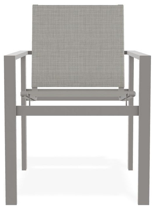 Tribeca Sling Outdoor Stackable Armchair, Deacon/Warm Gray
