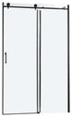 48" W x 76" H Frameless Single Sliding Shower Door, Matte Black