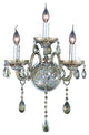 Elegant Verona Wall Sconce, Golden Teak Finish With Royal Cut Crystal