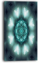 "Green Fractal Flower Mandala Shape" Floral Wall Art Canvas, 20"x40"