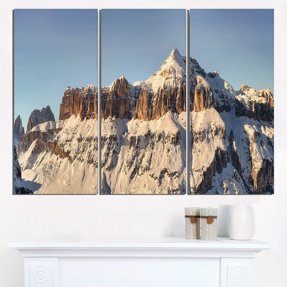 "Overcast Sky Over Italian Alps" Metal Wall Art, 3 Panels, 36"x28"