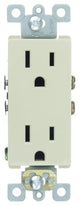 Sunlite E526 15A Decorative Duplex Receptacle, Ivory