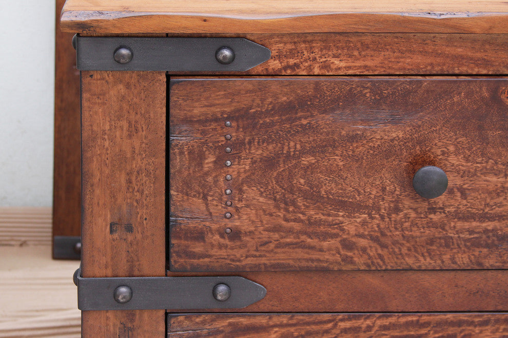 Granville Parota Sold Wood 2-Drawer Nightstand