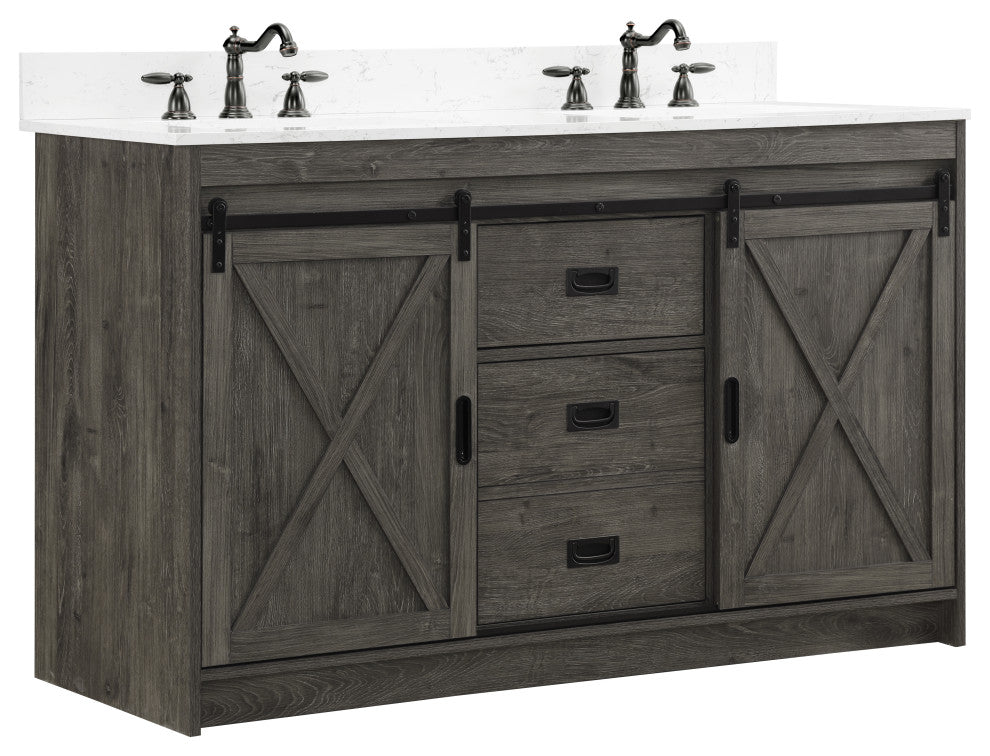 Rafter 54" Bathroom Vanity, Charcoal Gray