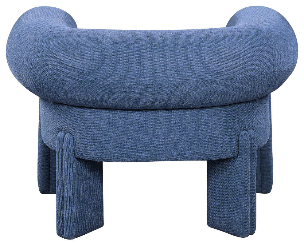Stefano Upholstered Accent Chair, Navy