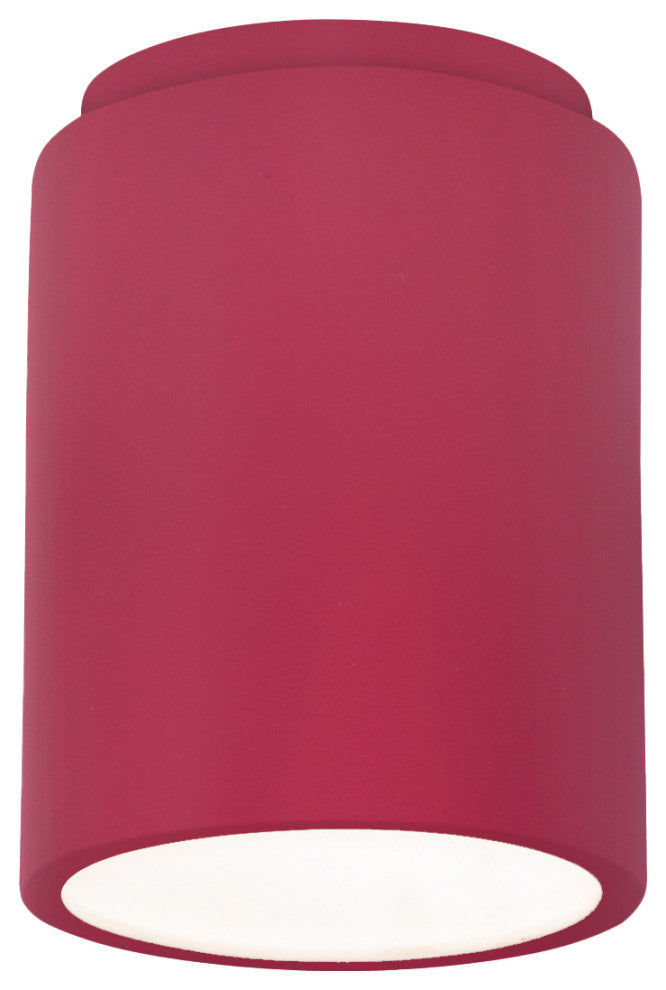 Radiance Cylinder Flush-Mount, Cerise, E26