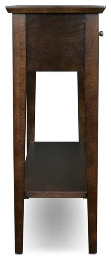 Leick Furniture Hall Wood Console-Sofa Table in Chocolate Oak Finish