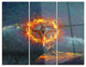 "God in the Burning Bush" Glossy Metal Wall Art, 3 Panels, 36"x28"