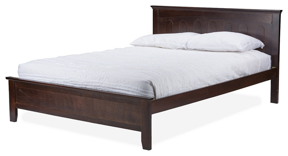 Spuma Cappuccino Wood Contemporary Full-Size Bed