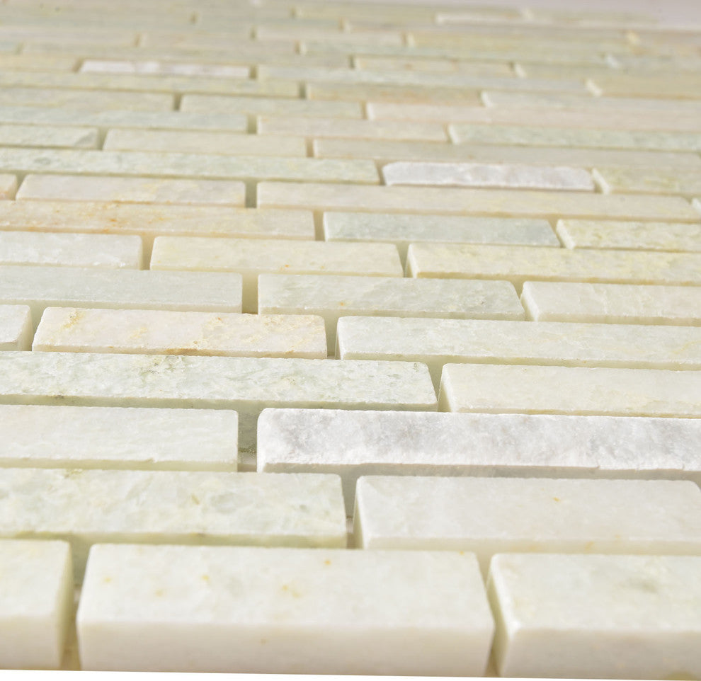 Marble Mosaic Tile, Tibet Collection, Ming Green, Strips, Polished, Sample