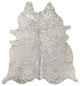 Natural Scotland Cowhide Rug, 6'x7', Grey and Silver