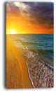 "Fantastic Yellow Sky in Blue Beach" Seashore Canvas Print, 20"x40"