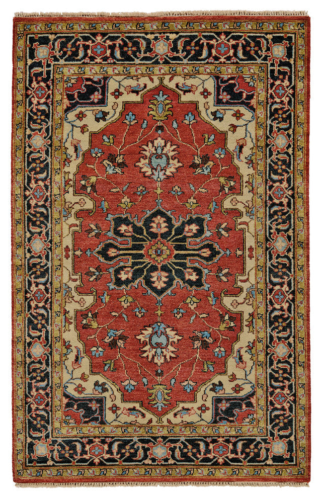 Weave & Wander Alden Rug, Red/Black, 7'9"x9'9"