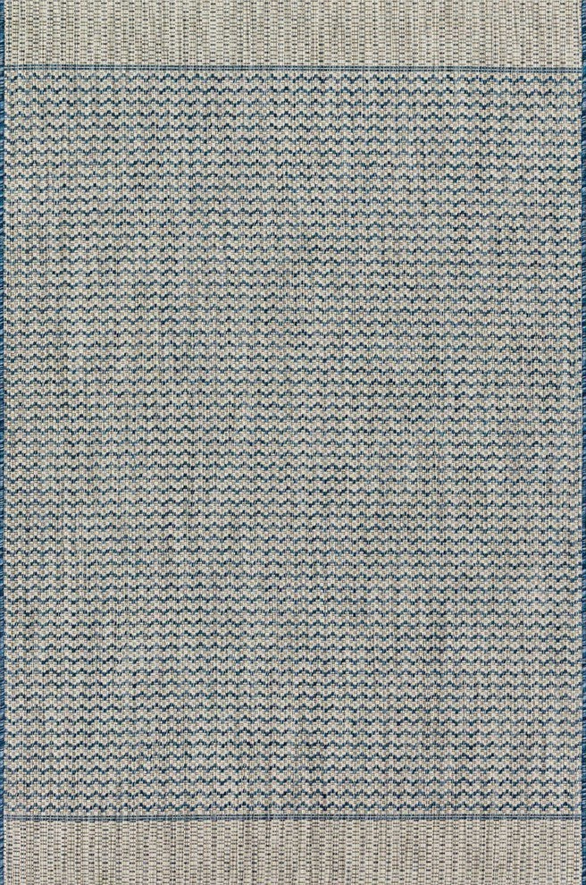 Indoor/Outdoor Isle Area Rug by Loloi, Gray/Blue, 9'2"x12'1"