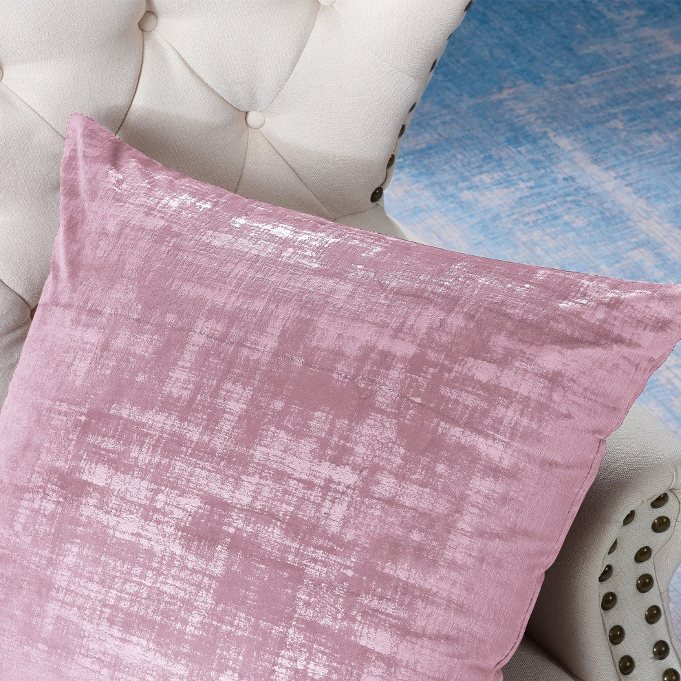 Velvet 2 Piece Euro Pillow Cover Set, Softpink, 2 Piece, 26"x26"