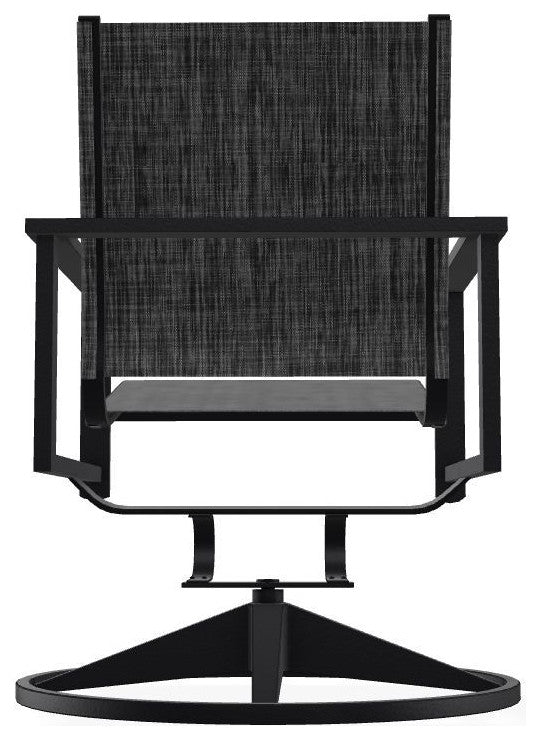Tribeca Sling Outdoor Swivel Rocker, Augustine Shadow/Black