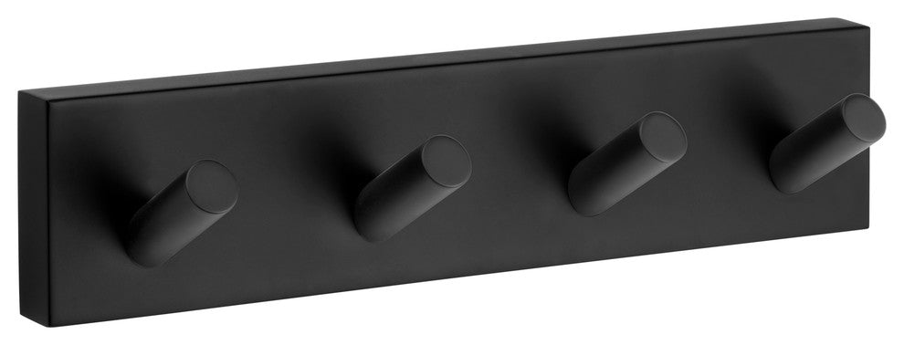 Kyra Square Quadruple Wall Hook, Matte Black
