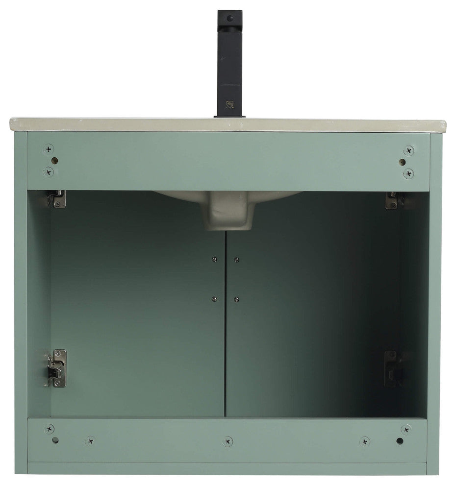 Pellabay Bath Vanity, Fluted Circular Doors Sink Included