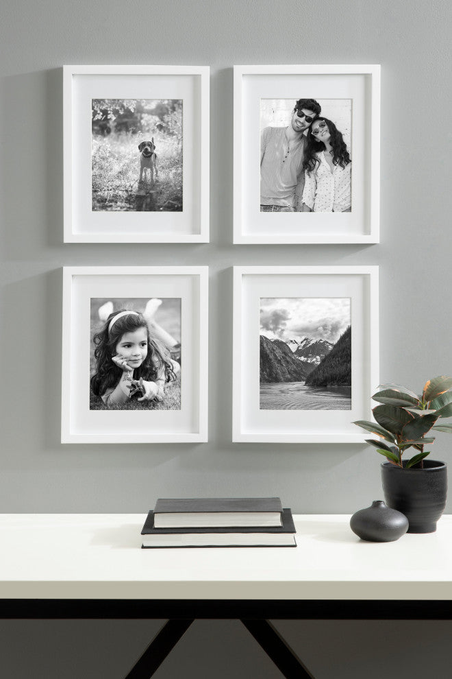 Gallery Wood Picture Frame, Set of 4, White, 11"x14"