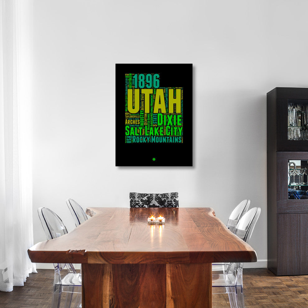"Utah Word Cloud 1" Fine Art Print