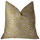 Oasis Waves Yellow and Beige Luxury Throw Pillow, 26"x26"