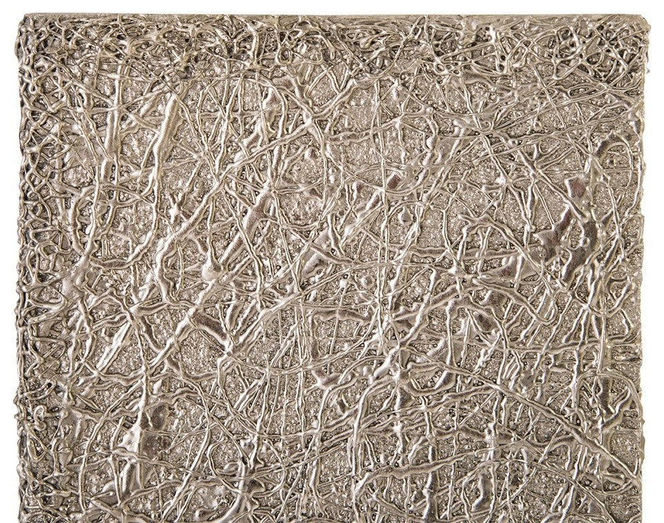 String Theory Pedestal, Silver Leaf, Large