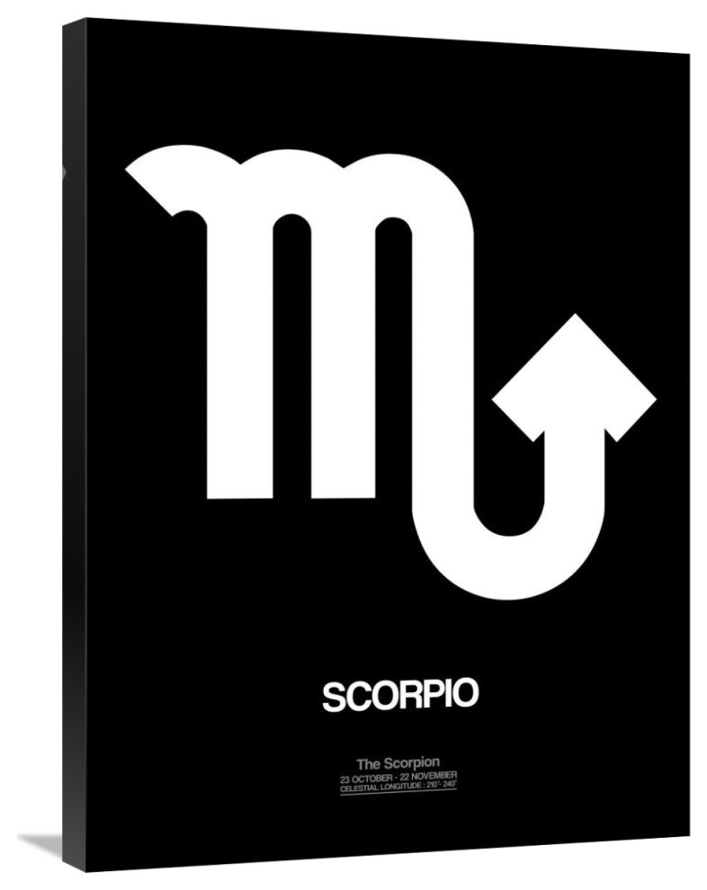 "Scorpio Zodiac Sign White" Fine Art Print
