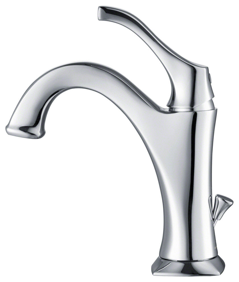 Arlo Single Handle 1-Hole Bathroom Basin Faucet, Lift Rod Drain, Chrome