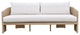 Alexa Rattan Performance Fabric Outdoor Sofa, Cream