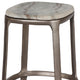 Marbelle Alfie Marble Counter Stool Toronto Sand/Antique Nickel Finish