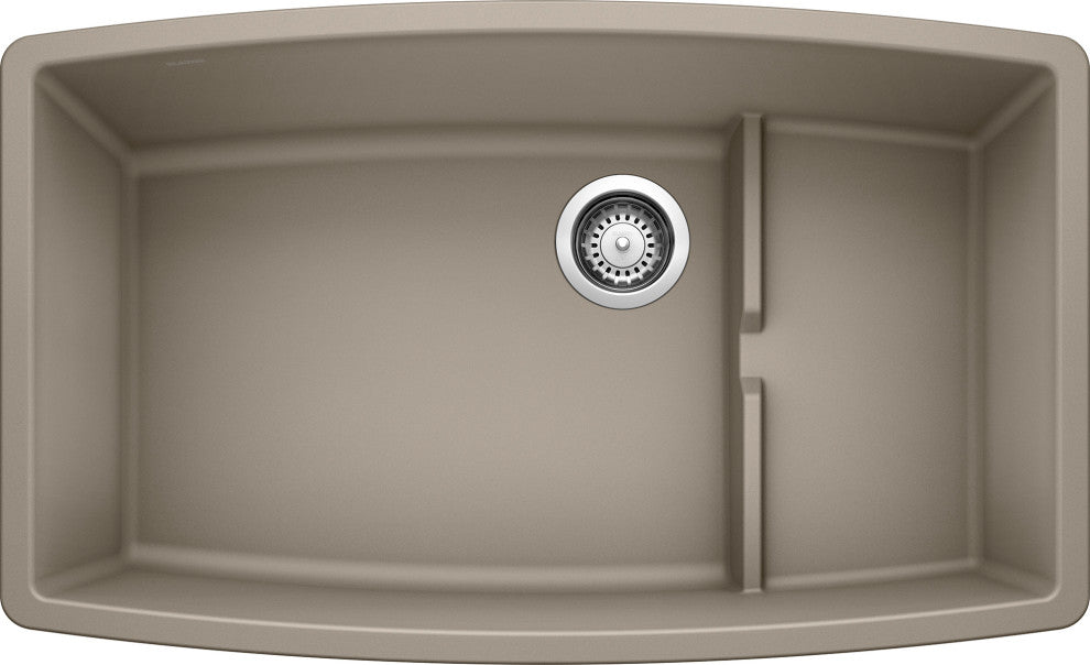 Blanco Performa 19.5"x32" 1 Basin Granite Undermount Kitchen Sink, Truffle